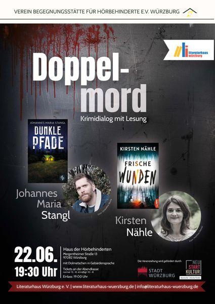 Plakat zu Doppelmord: Krimidialog mit Lesung